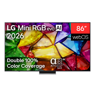 LG Mini RGB evo AI MRGB88, 86'', 4K UHD, Mini RGB, tamsiai pilkas - Televizorius 86MRGB88B3B.AEU