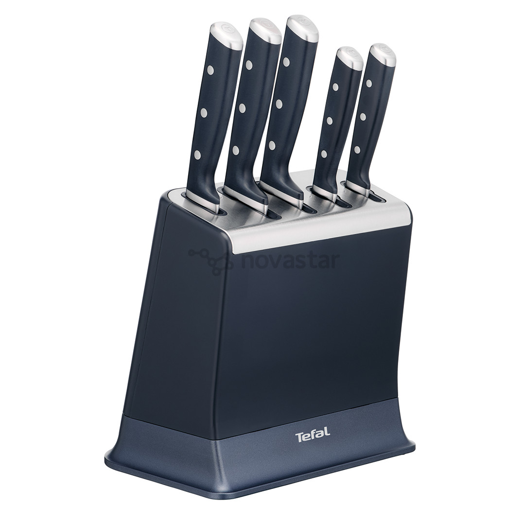 Tefal EverSharp, 5 vnt., nerūdijančio plieno - Peilių rinkinys su stovu K297S644