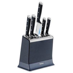 Tefal EverSharp, 5 vnt., nerūdijančio plieno - Peilių rinkinys su stovu