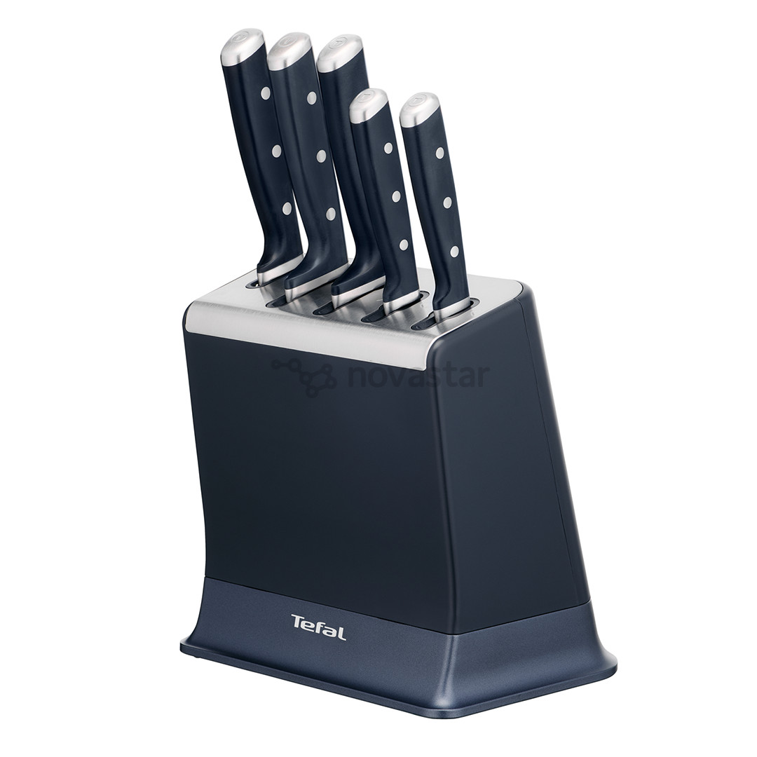 Tefal EverSharp, 5 vnt., nerūdijančio plieno - Peilių rinkinys su stovu