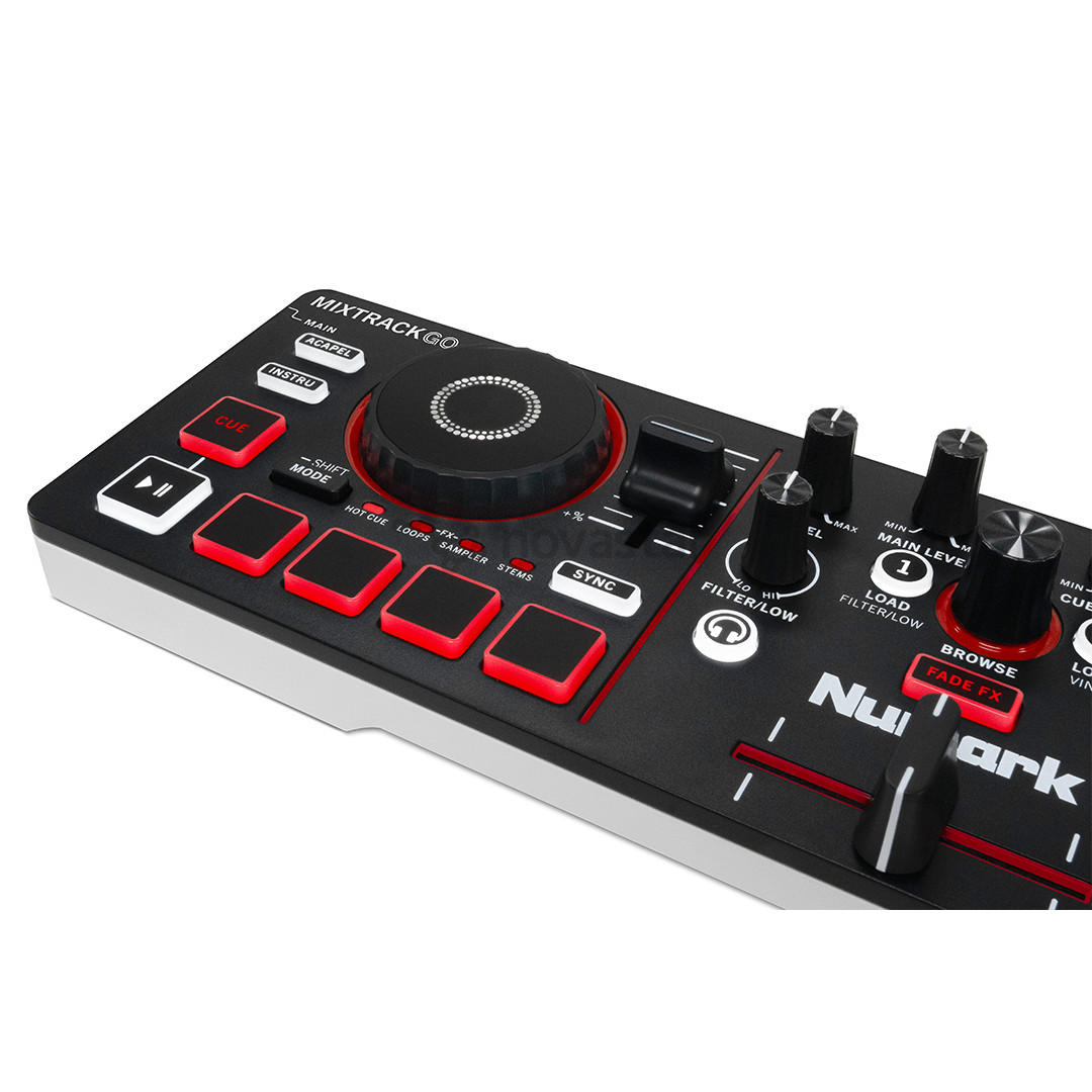 Numark MixTrack Go, juodas - DJ valdiklis
