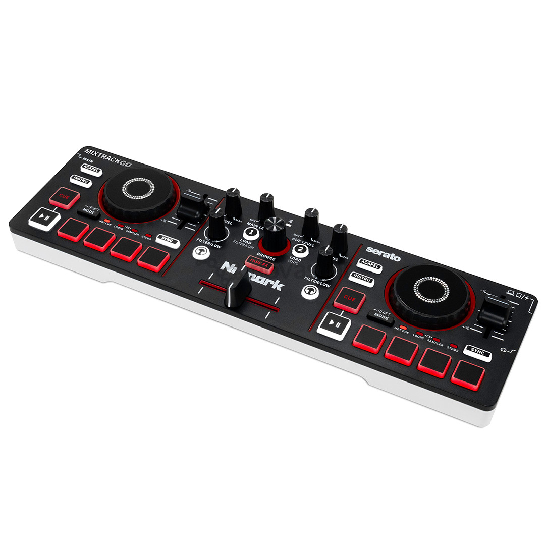 Numark MixTrack Go, juodas - DJ valdiklis