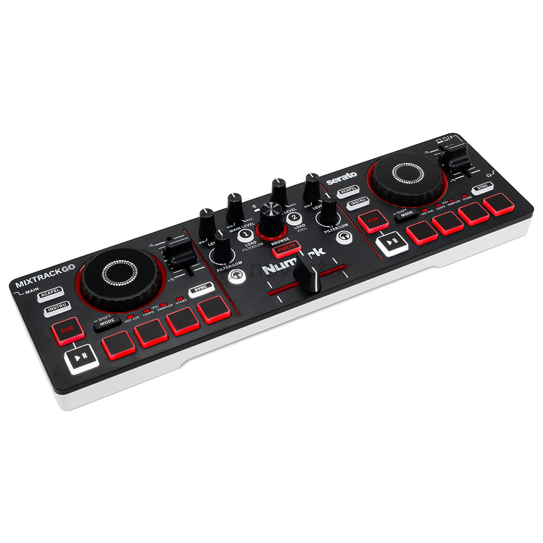 Numark MixTrack Go, juodas - DJ valdiklis