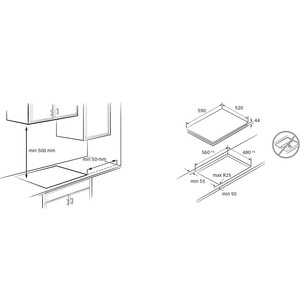 Samsung, plotis 59 cm, juoda - Įmontuojama indukcinė kaitlentė