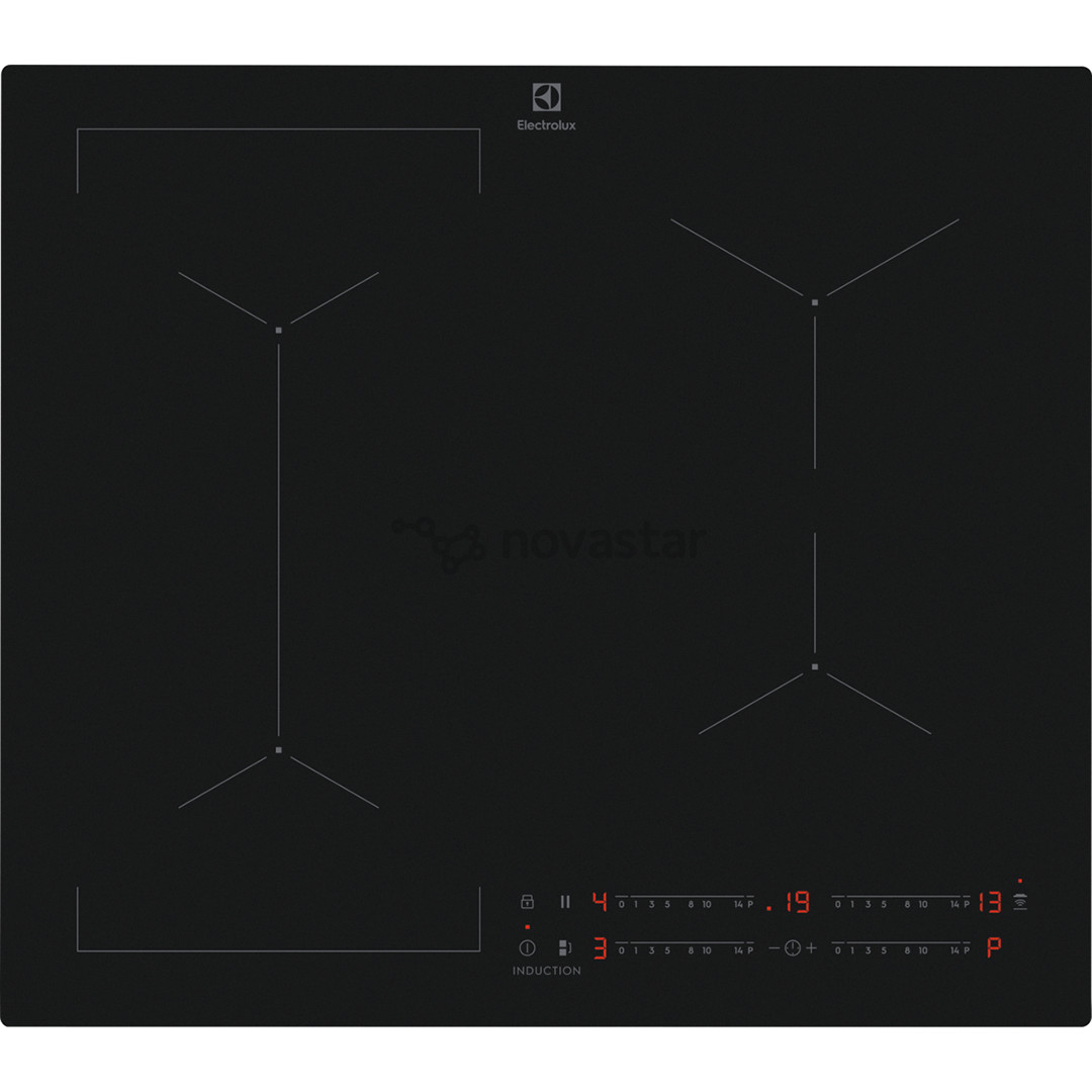 Electrolux 600 Series SaphirMatt SE® Hob2Hood, width 59 cm, black - Built-in induction hob CIV63449CT