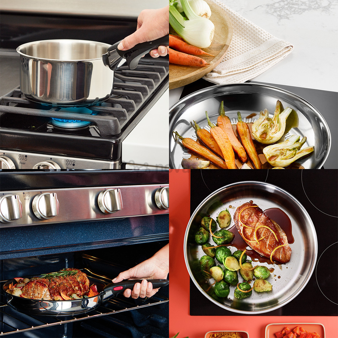 Tefal Ingenio Cook Eat, 6 dalių - Puodų ir keptuvių komplektas