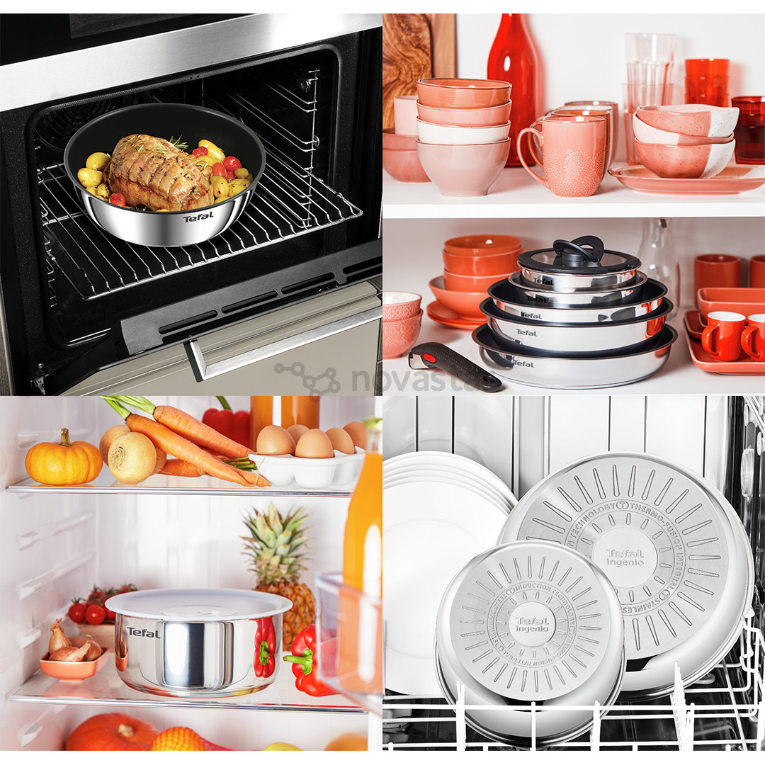 Tefal Ingenio Cook Eat, 6 dalių - Puodų ir keptuvių komplektas