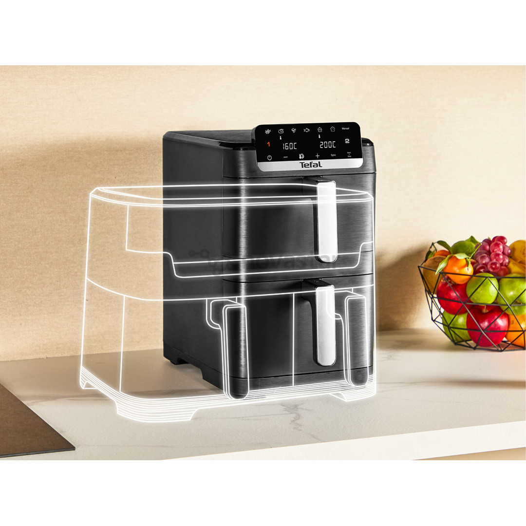 Tefal Easy Fry Crispy Stack, 10 L, 2700 W, black - Air fryer