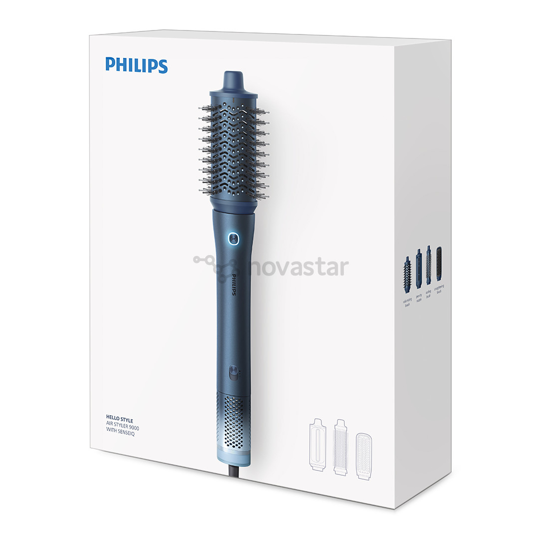 Philips Aqua Edition 9000, Aqua SenseIQ, dark blue - Hot air brush