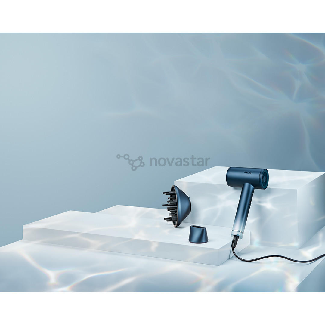 Philips Aqua Edition 9000, Aqua SenseIQ, 1400 W, dark blue - Hair dryer