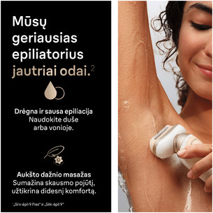 Braun Silk epil 9 Flex, baltas - Epiliatorius