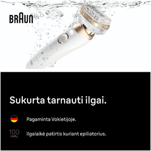 Braun Silk epil 9 Flex, baltas - Epiliatorius
