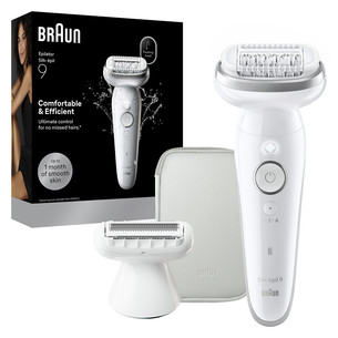 Braun Silk-epil 9, Wet & Dry, белый - Эпилятор