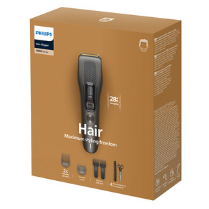Philips, 0,5-28 mm, ruda/pilka - Plaukų kirpimo mašinėlė