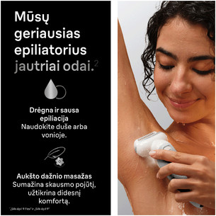 Braun Silk-epil 9, Wet & Dry, белый - Эпилятор