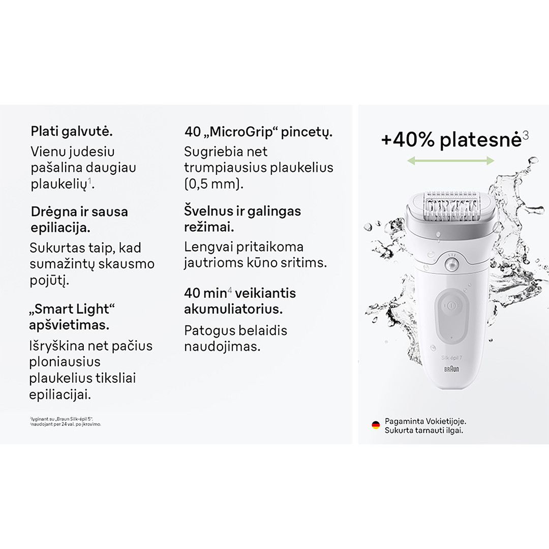 Braun Silk epil 7, белый - Эпилятор