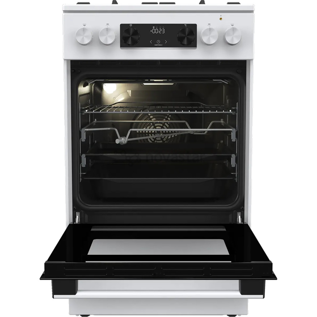 Gorenje, 70 L, plotis 50 cm, balta - Dujinė viryklė su elektrine orkaite