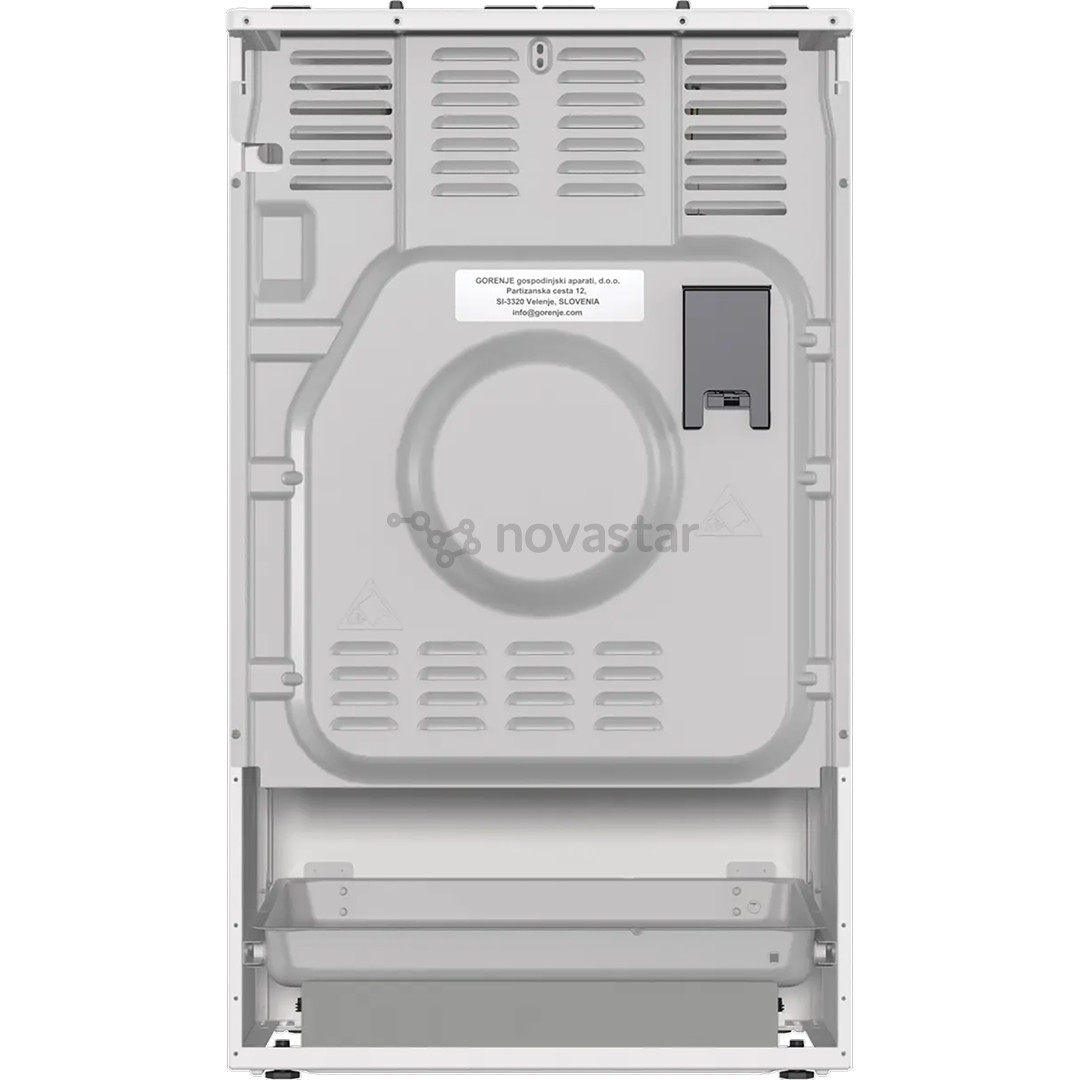 Gorenje, 70 L, plotis 50 cm, balta - Dujinė viryklė su elektrine orkaite