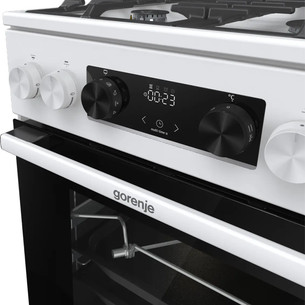 Gorenje, 70 L, plotis 50 cm, balta - Dujinė viryklė su elektrine orkaite