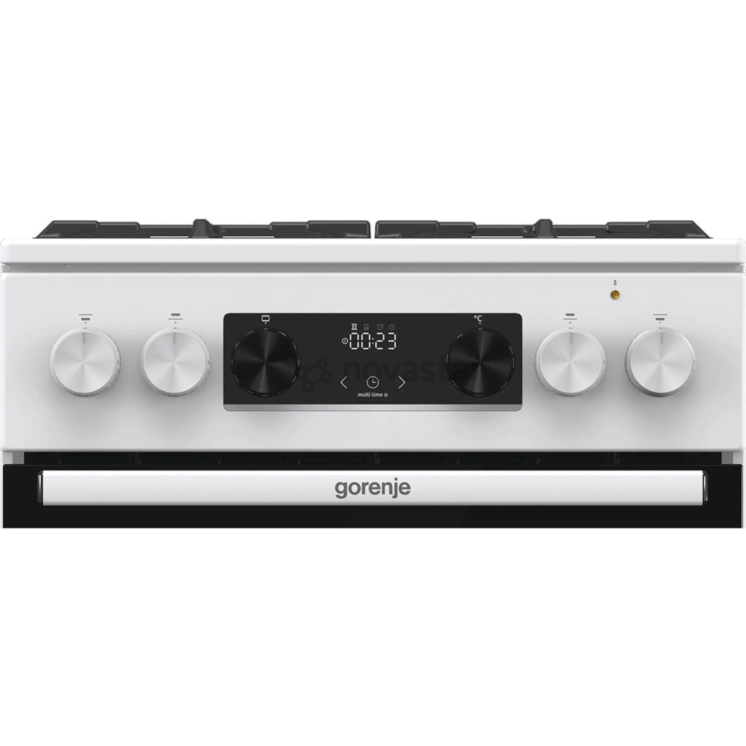 Gorenje, 70 L, plotis 50 cm, balta - Dujinė viryklė su elektrine orkaite