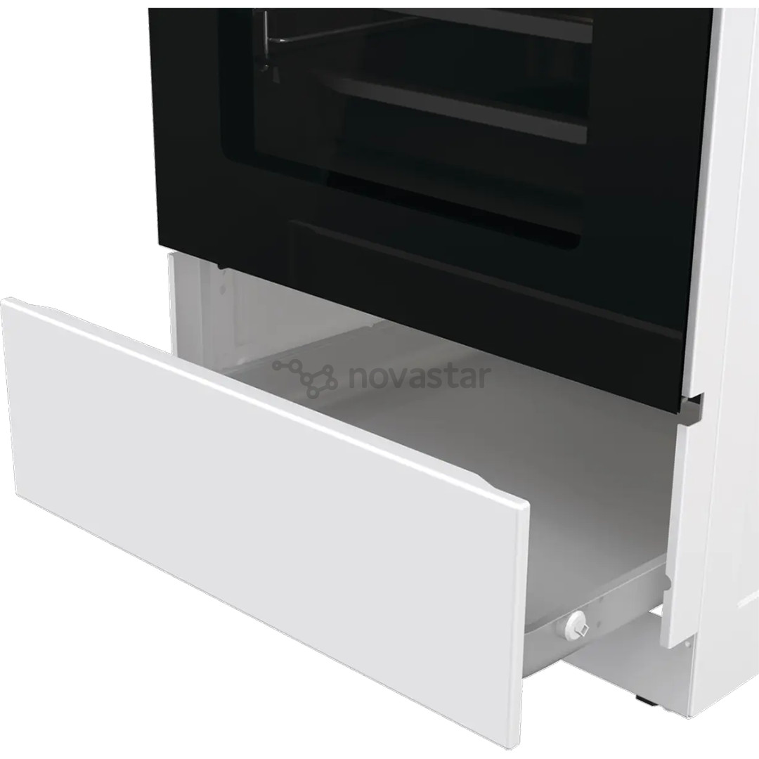 Gorenje, 70 L, plotis 50 cm, balta - Dujinė viryklė su elektrine orkaite