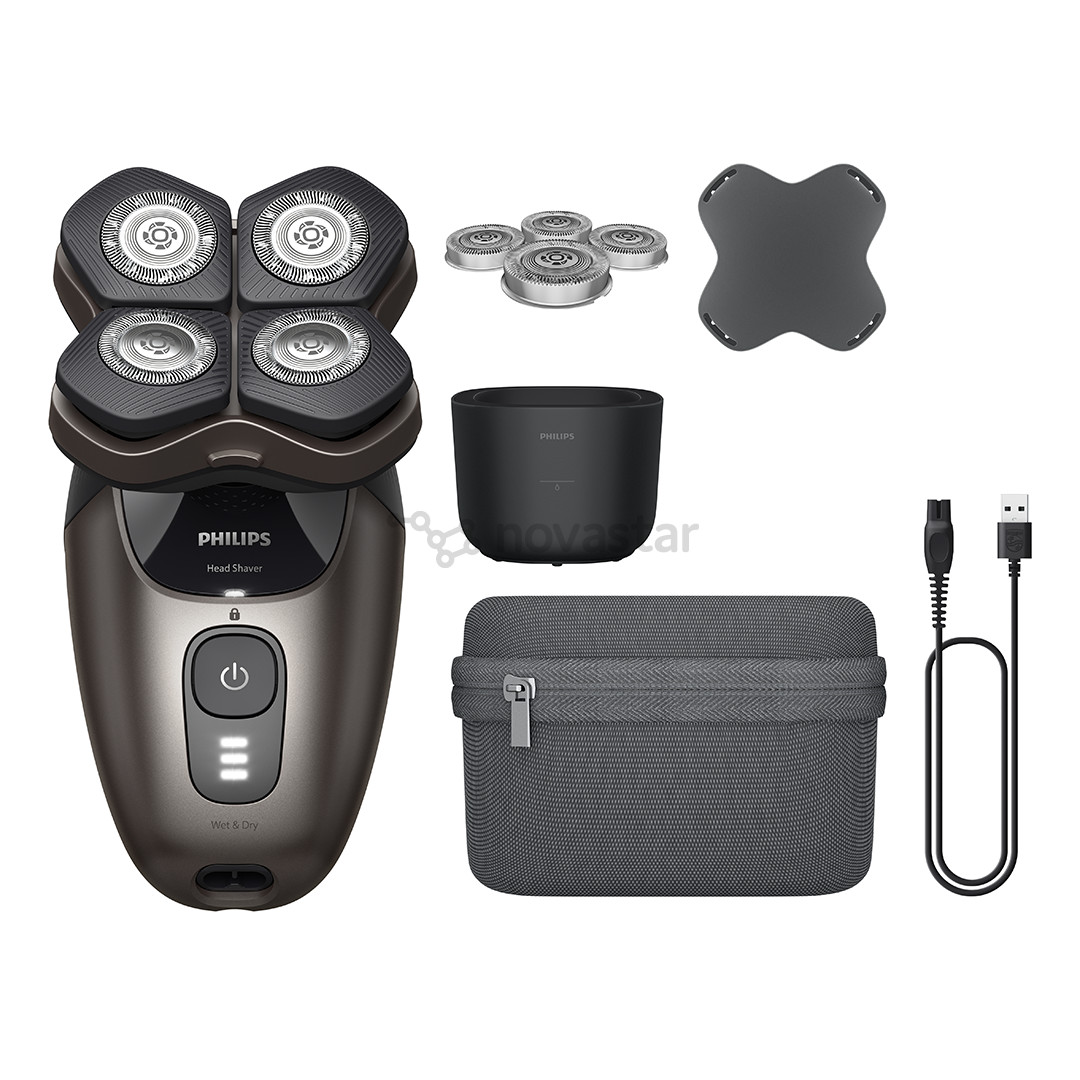 Philips Head Shaver Pro 9000, Wet & Dry, bronze - Head shaver