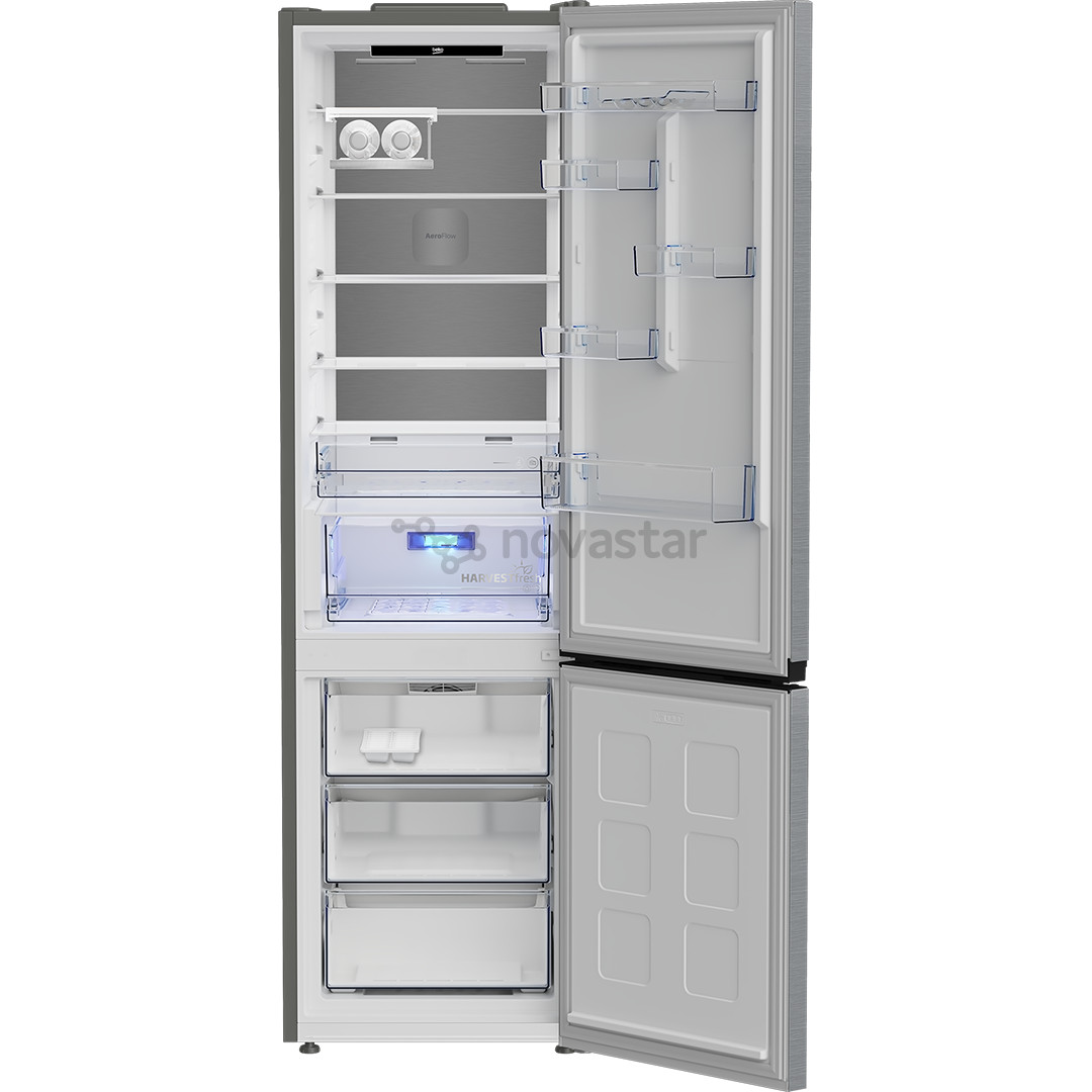 Beko, NoFrost, 415 L, aukštis 204 cm, pilkas - Šaldytuvas