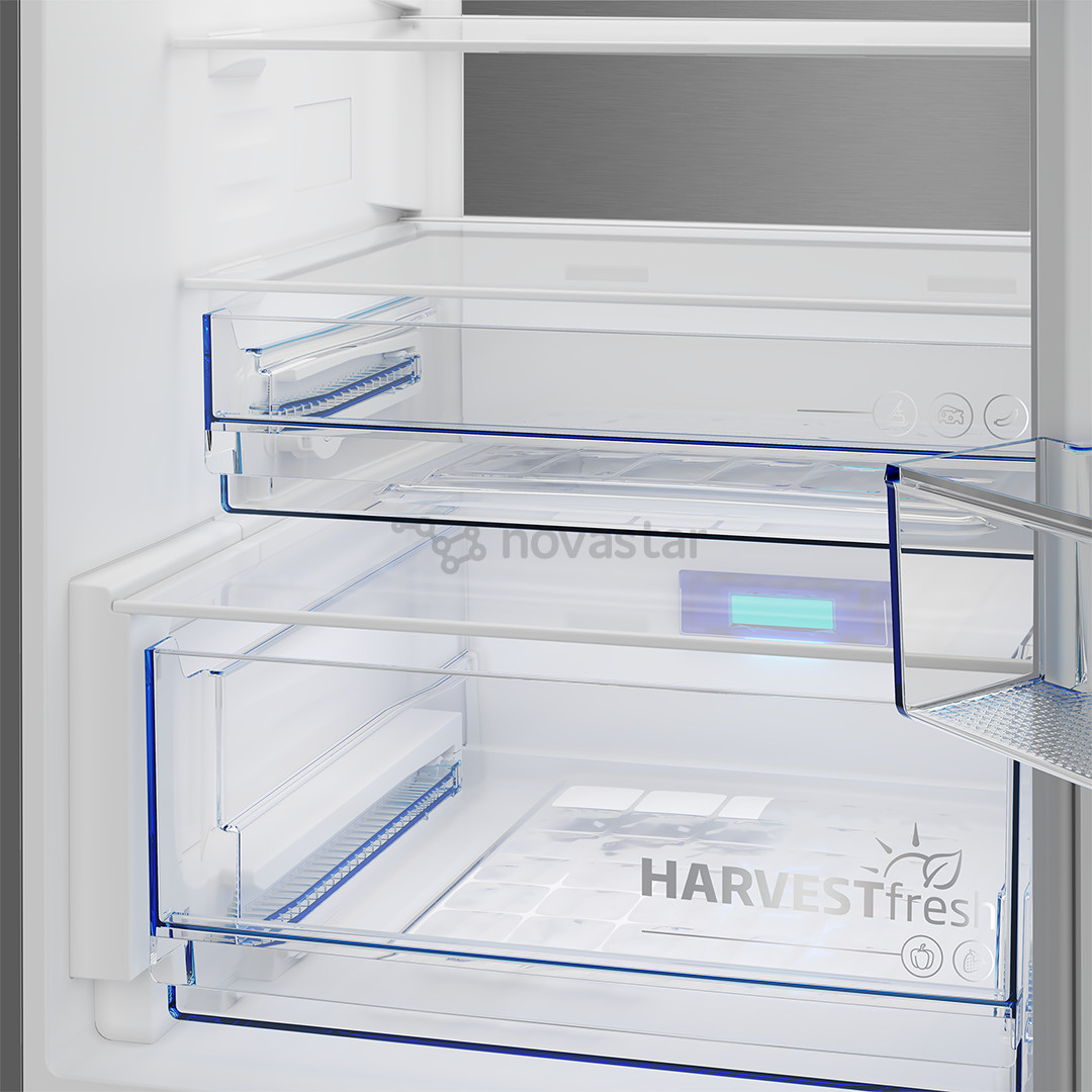 Beko, NoFrost, 415 L, aukštis 204 cm, pilkas - Šaldytuvas