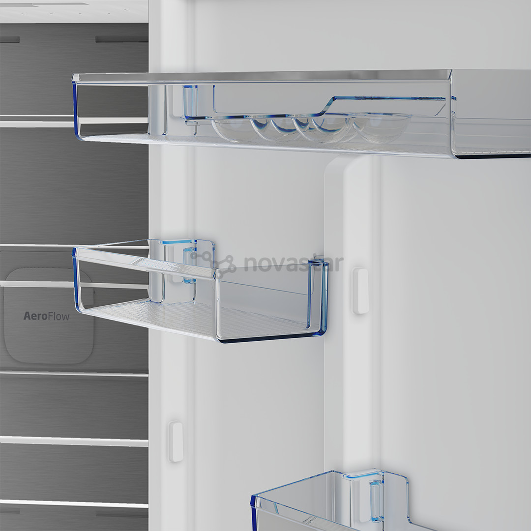Beko, NoFrost, 415 L, aukštis 204 cm, pilkas - Šaldytuvas