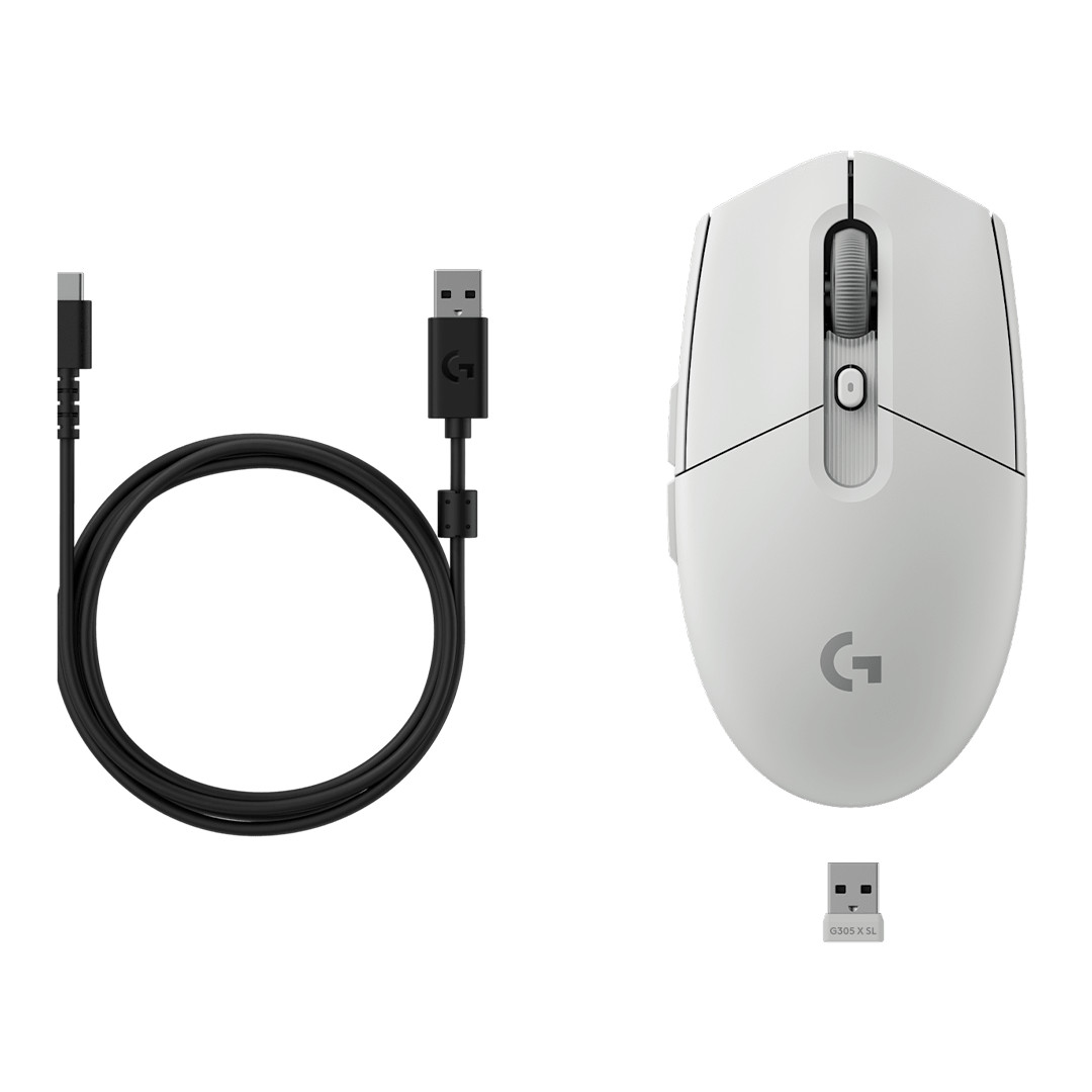 Logitech G305 X Superlight, balta - Belaidė pelė