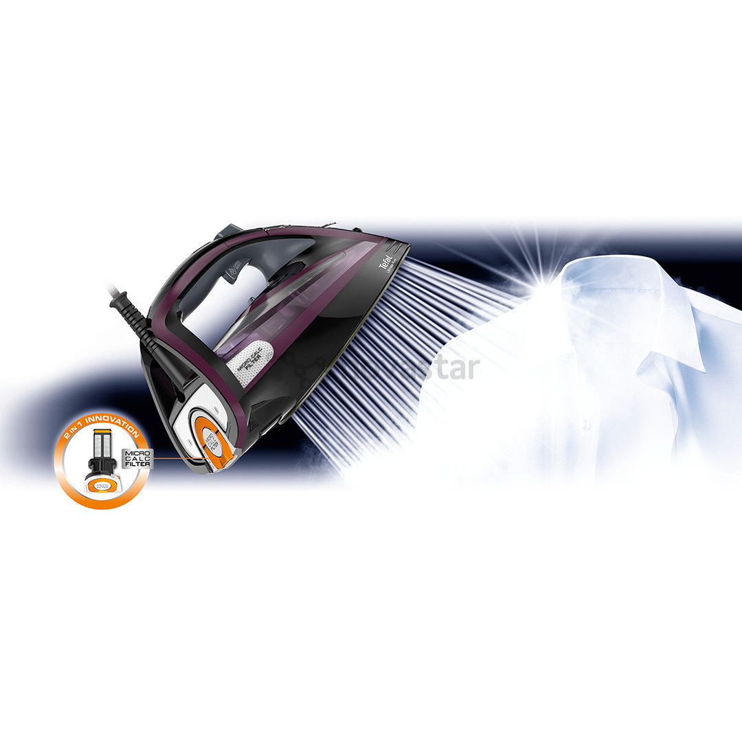 Tefal Ultimate Pure 3, 3000 W, violetinis - Garinis lygintuvas