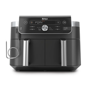 Ninja DualZone XL, 9,5 l, 2470 W, juoda - Karšto oro gruzdintuvė su išmaniuoju termometru