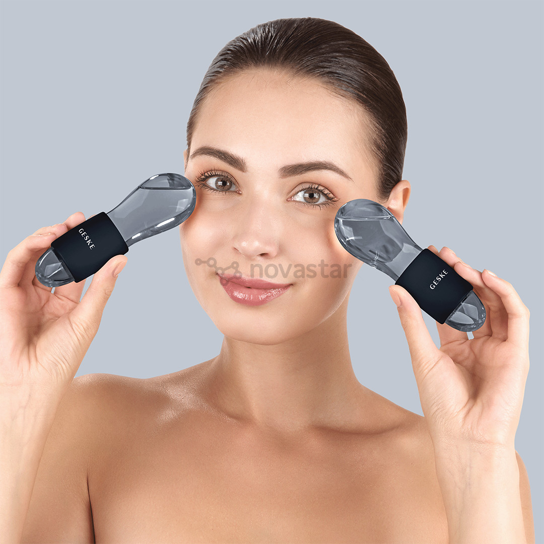 Geske Cool & Warm Duo Eye Massager, 7 viename, juodas - Akių masažuoklis