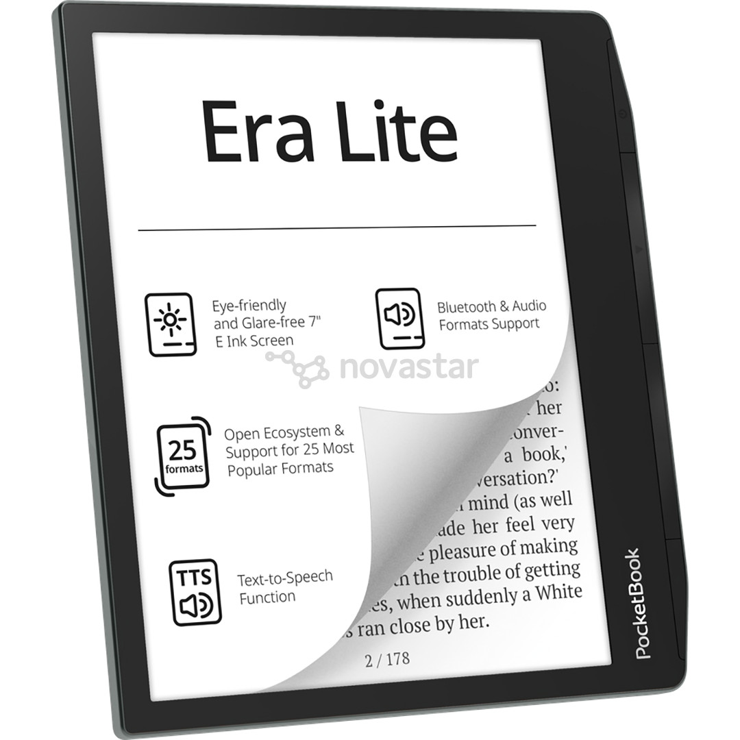 PocketBook Era Lite, 7'', 16 GB, juoda/žalia - Elektroninė skaityklė