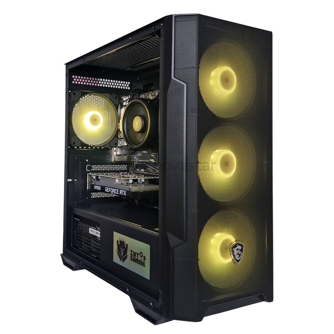 Intop Gaming R5, Ryzen 5, 16 GB, 500 GB, RTX 3050, juodas - Stacionarus kompiuteris ER238438