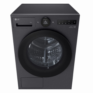 LG, Heat pump, 10 kg, depth 66 cm, matte black - Clothes dryer