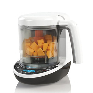 Baby Brezza One Step Deluxe, baltas/juodas - Kūdikių maisto ruošimo prietaisas ONE.STEP.DELUXE