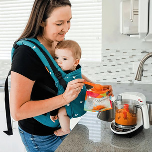 Baby Brezza One Step Deluxe, baltas/juodas - Kūdikių maisto ruošimo prietaisas