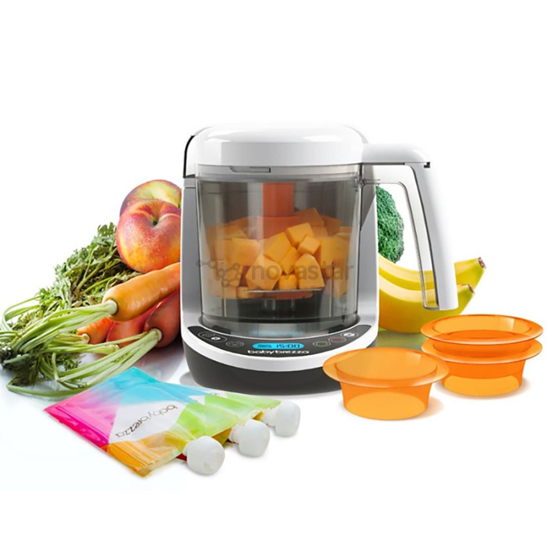 Baby Brezza One Step Deluxe, baltas/juodas - Kūdikių maisto ruošimo prietaisas
