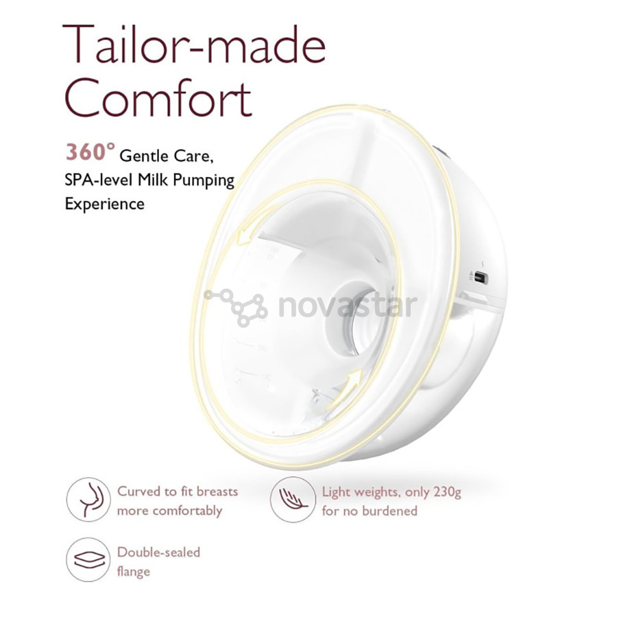 Momcozy M5 Wearable, dvigubas, baltas - Pientraukis