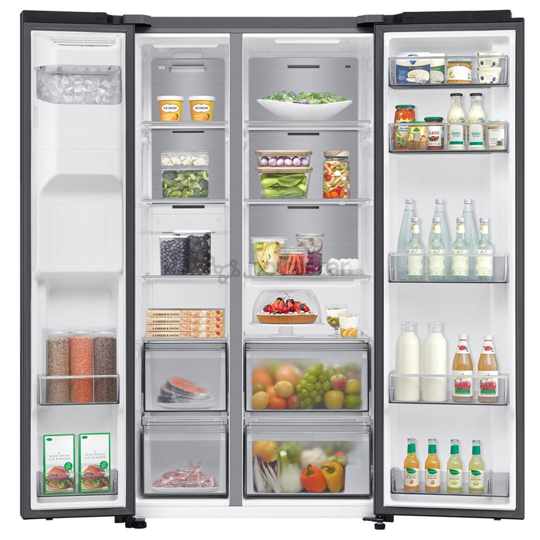 Samsung Bespoke AI, NoFrost, 640 L, aukštis 179 cm, juodas - SBS Šaldytuvas