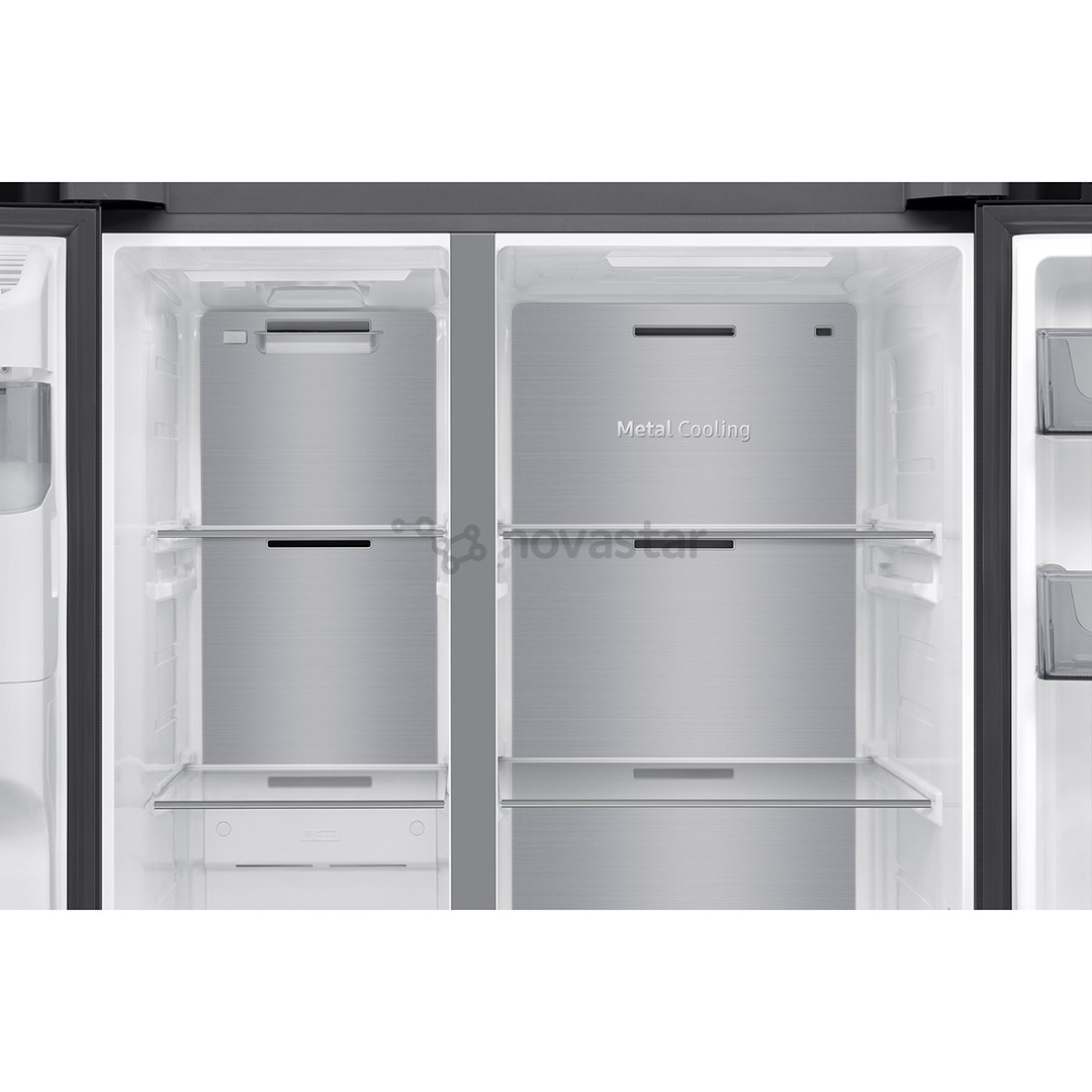 Samsung Bespoke AI, NoFrost, 640 L, aukštis 179 cm, juodas - SBS Šaldytuvas