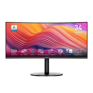 MSI Modern MD342CQP, 34'', UWQHD, VA, 120 Гц, USB-C, изогнутый, черный - Монитор 9S6-3PC59H-042