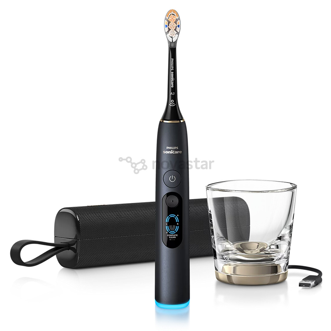 Philips Sonicare DiamondClean 9900 Prestige, juodas - Elektrinis dantų šepetėlis