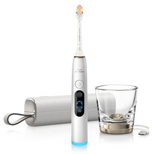 Philips Sonicare DiamondClean 9900 Prestige, baltas - Elektrinis dantų šepetėlis HX9813/91