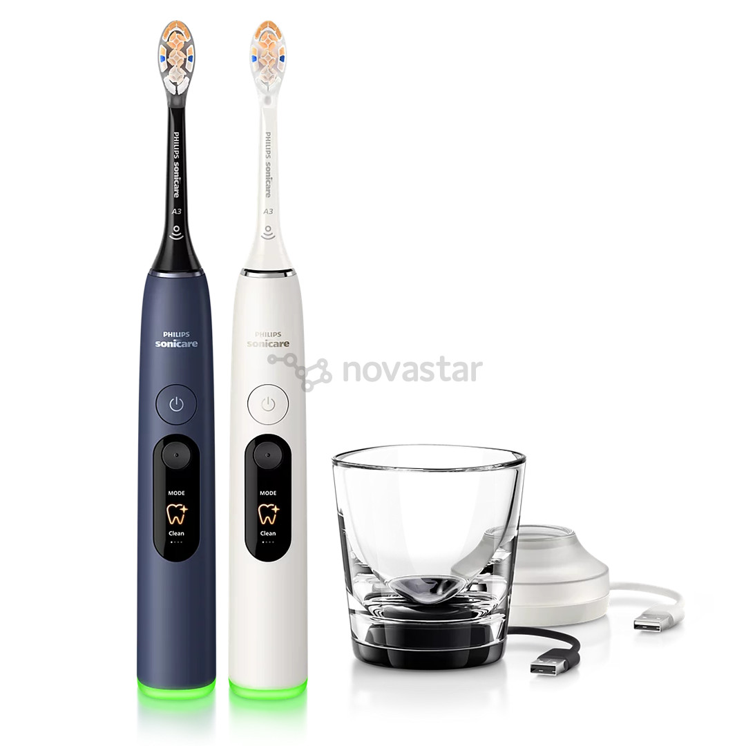Philips Sonicare DiamondClean 8500, baltas/tamsiai mėlynas - Elektriniai dantų šepetėliai