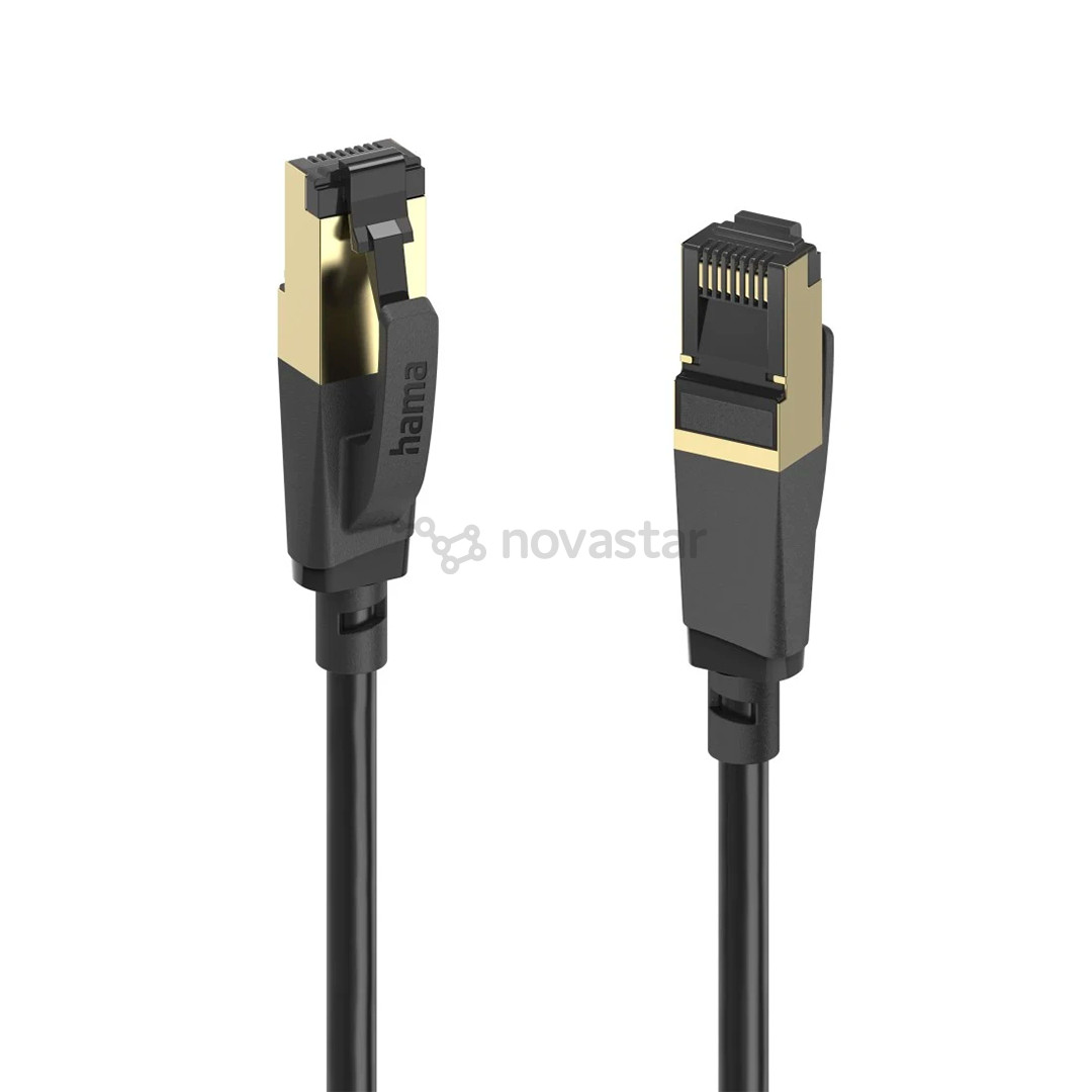 Hama Ethernet Cable, Cat 8, 0,5 m, black - Network cable