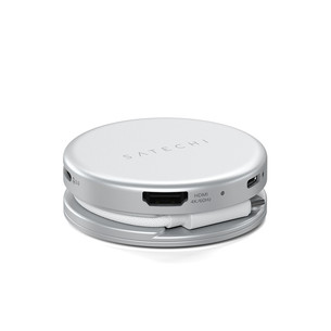 Satechi OntheGo 5-in-1 Multiport Adapter, sidabro spalvos - Adapteris