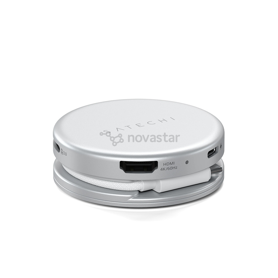 Satechi OntheGo 5-in-1 Multiport Adapter, sidabro spalvos - Adapteris