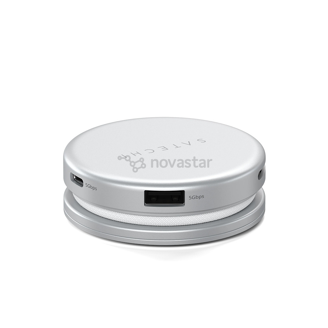 Satechi OntheGo 5-in-1 Multiport Adapter, sidabro spalvos - Adapteris